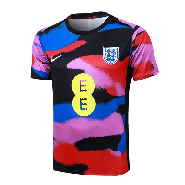 Maillot Entrainement Angleterre 2025-26 Rouge Bleu 3
